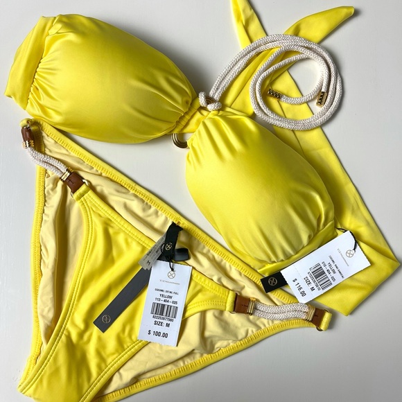 Vix Cozumel bandeau and full bottom 2 piece bikini set. NWT. Cozumel yellow - Picture 9 of 9
